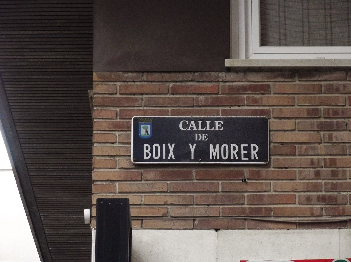 <p>Letrero de la calle Boix y Morer</p>